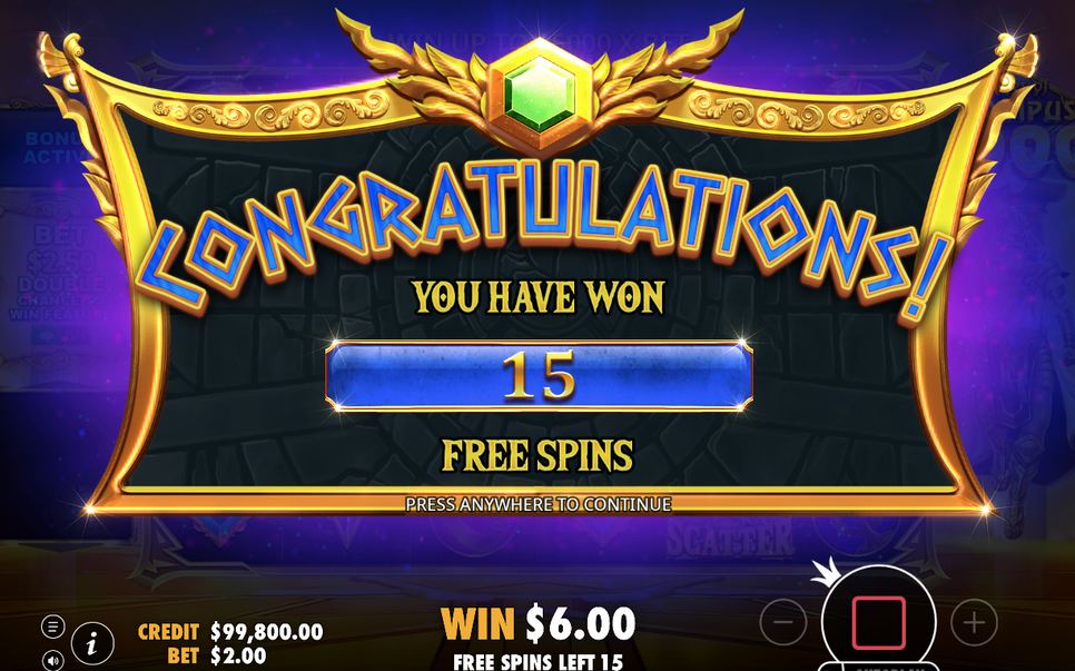 Freispiele mit laufendem TOTAL MULTIPLIER